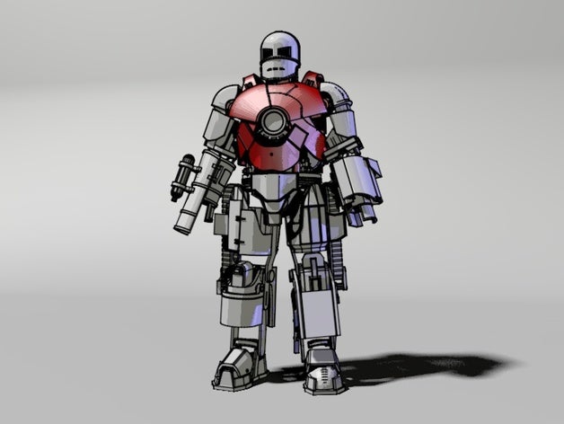 5chests iron man mark1 de modèle des robots iron-man ironman 3D print model - Mito3D