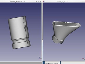 dyson adapter tip household supplies cleaner created freecad vacuum 3d print model - Mito3D
