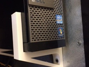 dell optiplex mini torre de montagem na parede office suporte pc computador 3d print model - Mito3D