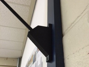 sala de aula bandeira montagem partes suporte mastro da coisa parede na montado 3d print model - Mito3D