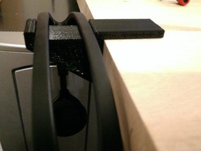 simple headphone holder tables computer desk headset 3d print model - Mito3D