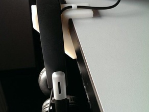 auriculares auricular titular de soporte del cable equipo escritorio tabla 3d print model - Mito3D
