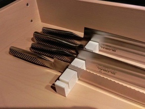 semplice coltello blocco cassetti cucina pranzo portalama 3d print model - Mito3D