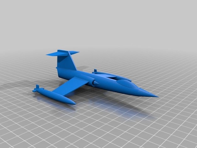 f-104 yazdırılabilir 3d baskı uçak 3D print model - Mito3D