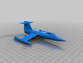 f-104 imprimible 3d la impresión aeronave avión 3d print model - Mito3D
