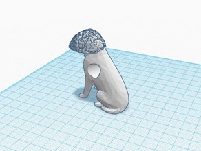 brain dog sculptures 3d print model - Mito3D