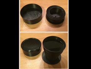 functionele telescopische glas containers koffie goblet pocket overleven 3d print model - Mito3D
