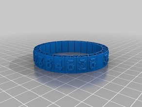 mon personnalisés flexible nom bracelet v2 bracelets 3d print model - Mito3D