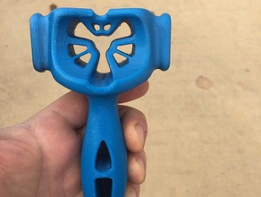 slotbow rambone handle slingshot sport outdoors arrow slingbow 3d print model - Mito3D