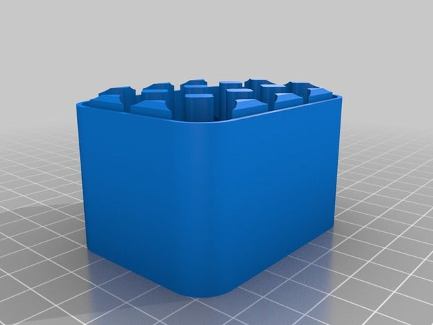 12 aa da base de dados cobrança recipientes personalizado 3D print model - Mito3D