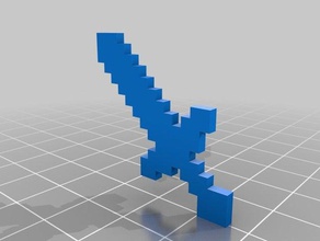 minecraft espada brinquedos jogos 3d print model - Mito3D