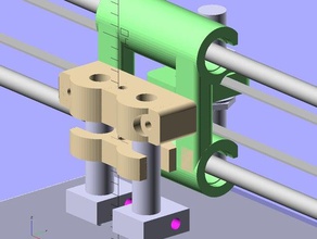ekobots double hotend fix 3d printer parts engineering mount prusa i3 3d print model - Mito3D