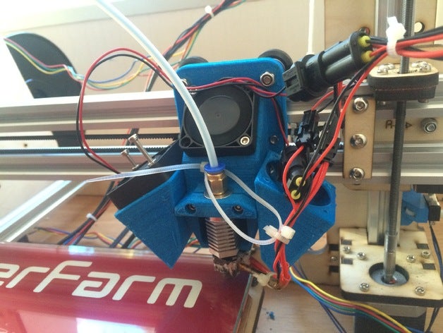 makerfarm i3v bowden trasporto 3d la stampante parti esagono fine a caldo prusa x-carrello 3D print model - Mito3D