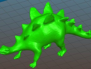 stegosauro low poly sculture dinosauro dinosauri 3d print model - Mito3D