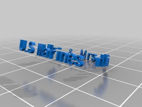 us marines 2 rings customized 3d print model - Mito3D