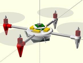 3d printbare quadcopter 500 sjx01d rc voertuigen cf2822 hobbyking kk21 multicopter 3d print model - Mito3D
