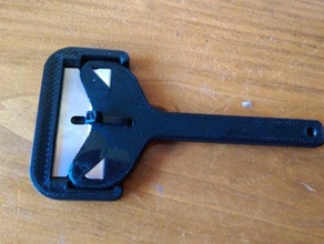 lâmina de barbear lidar com zip-tie slot 3d a impressora os acessórios raspador 3d print model - Mito3D