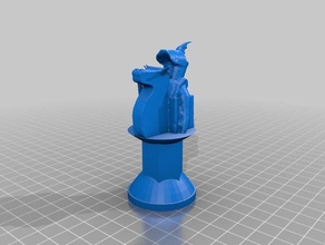 knight02-rose chess 3d print model - Mito3D