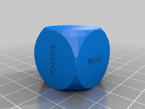 conversation dice customized 3d print model - Mito3D