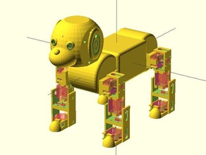 bandid robotics dog openscad robotdog 3d print model - Mito3D