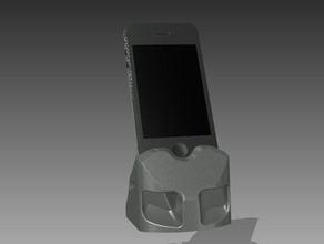 iphone 4 amplifier&charging dock mobile apple stand 3d print model - Mito3D