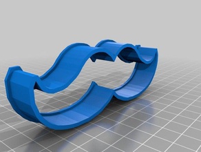 i baffi cucina pranzo cookie cookiecutter cutter 3d print model - Mito3D