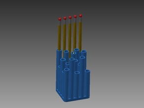 abstract pencil holder other 3d print model - Mito3D