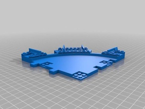 lego mesa giratória sem nome construção brinquedos trilho de trem 3d print model - Mito3D