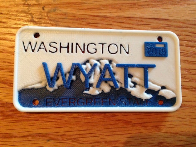 juguete de placa del generador estado washington los juguetes juegos scad 3D print model - Mito3D