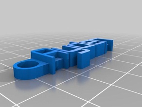 ayden message keychain organization customized 3d print model - Mito3D