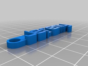 jeremy message keychain organization customized 3d print model - Mito3D