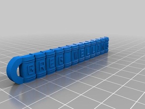 greg welling llaveros personalizado 3d print model - Mito3D