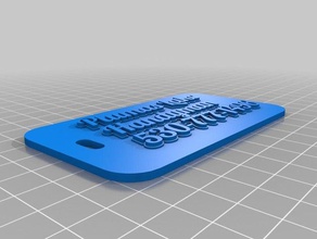 plumas lac bricoleur tag keychain 2 de l'organisation personnalisé 3d print model - Mito3D