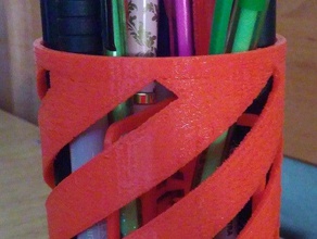 simple pencil holder organization container pen 3d print model - Mito3D