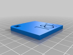 18f logo keychain la mode 3d print model - Mito3D