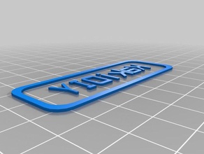 kakidiy tag ronde clip de borden logo ' s maat 3d print model - Mito3D