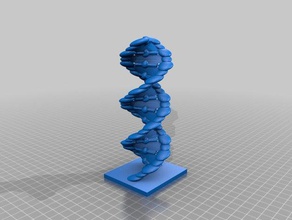 bijgewerkt dna-model toegevoegd waterstofbruggen biologie lightwave 3d wetenschap 3d print model - Mito3D