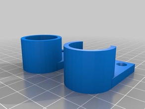 simple 20mm rod wall brackets 3d printing 3d print model - Mito3D