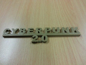 cyberpunk v20 logo sello signos logotipos Logo en 3d 3d print model - Mito3D