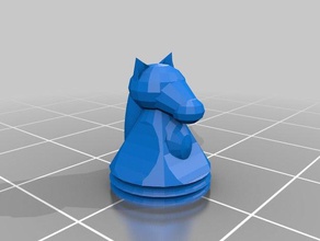 knight chess piece horse tinkercad 3d print model - Mito3D