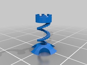 la escalera de torre pieza ajedrez tinkercad espiral caracol pasos 3d print model - Mito3D