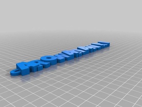 arowanawiki naam sleutelring keyfob organisatie maat 3d print model - Mito3D