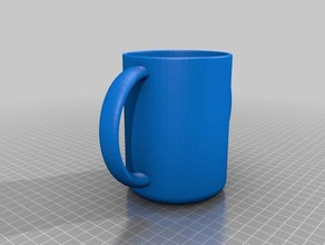il mio personalizzato 2 con manico della tazza cucina pranzo 3d print model - Mito3D
