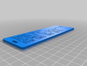 susan bagage label organisatie maat 3d print model - Mito3D