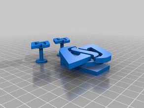 clg set- belt buckle cuff links added side clip 3d printing accessory 3d print model - Mito3D