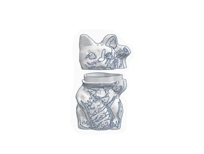 money cat stash container containers china chinese food good luck makerstash new york box suprint 3d print model - Mito3D