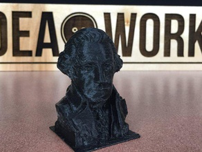 george washington busto sculture brian palmer ideaworks mpc produzione multimedia center patriot presidente college 3d print model - Mito3D