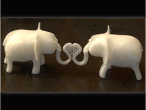 elefantes fazendo coração esculturas kidsdesign thinkfunchallenge 3d print model - Mito3D