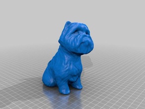 westie ornament scans replica ' s hond huisdier terrier west highland wit 3d print model - Mito3D