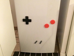 gameboy botão de ímã decoração a geladeira geek 3d print model - Mito3D